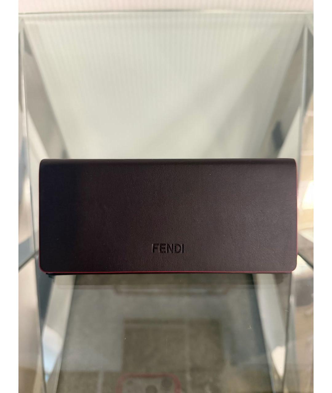FENDI Коричневые металлические солнцезащитные очки, фото 7