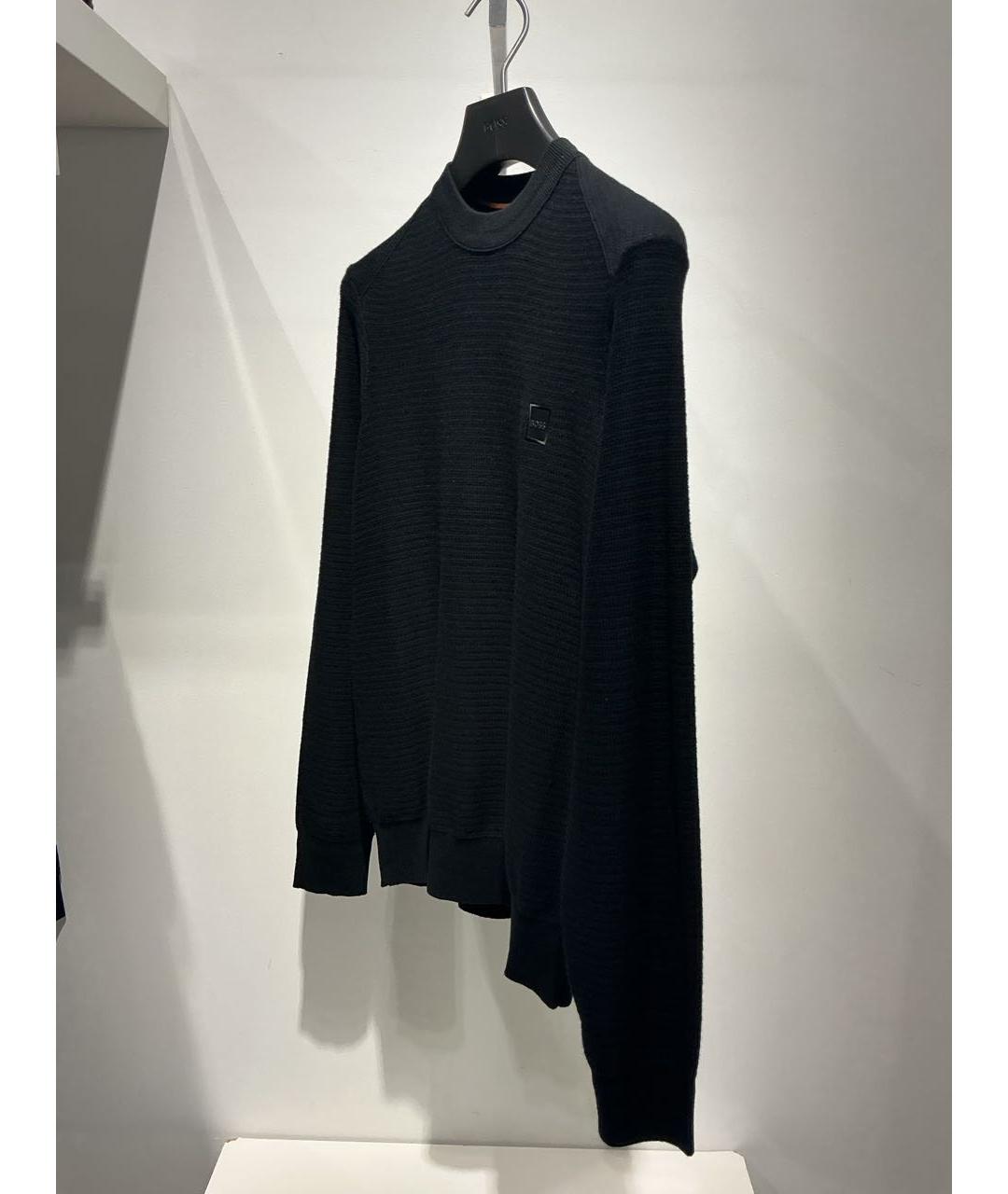 HUGO BOSS Черный хлопковый джемпер / свитер, фото 3