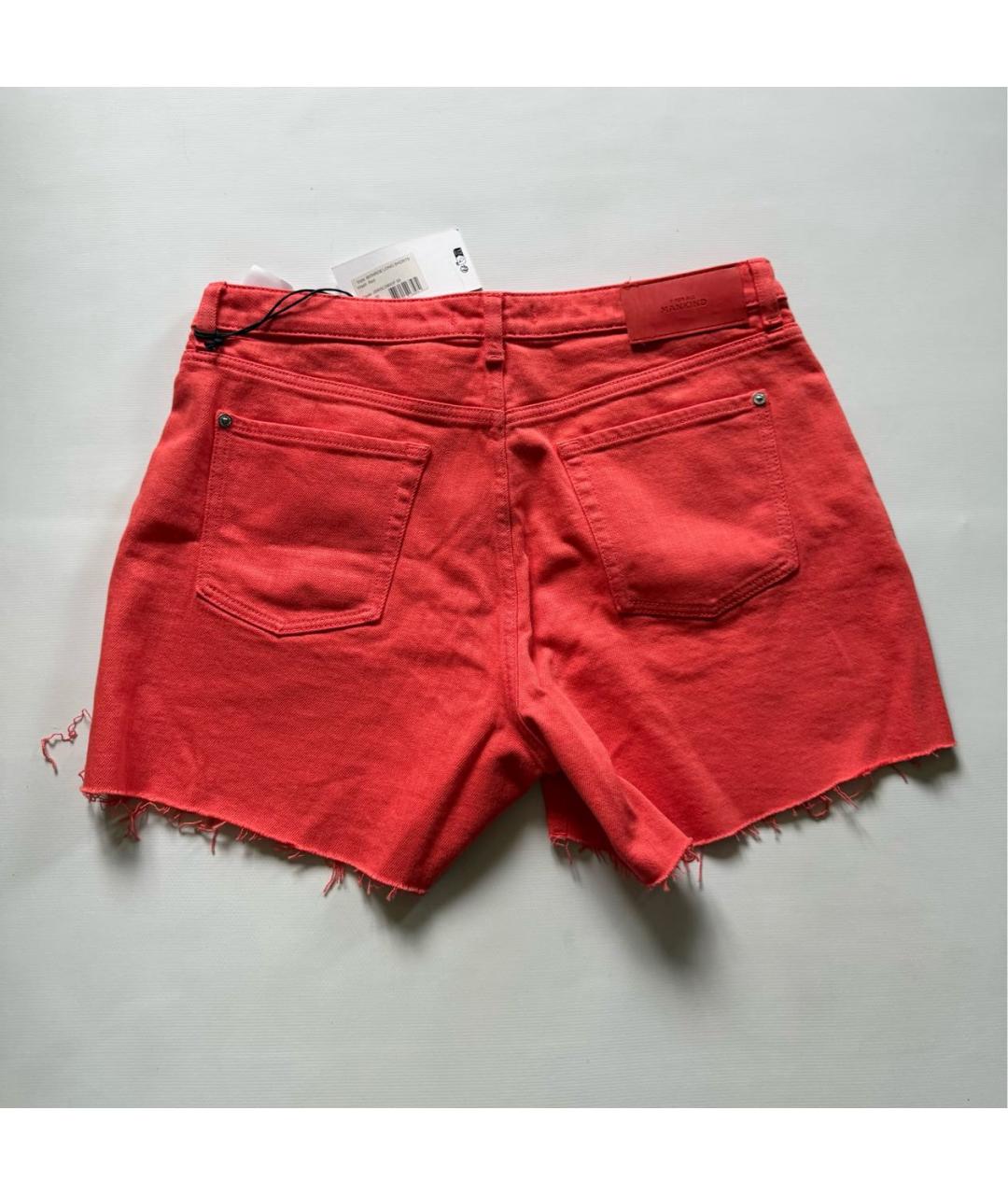 7 FOR ALL MANKIND Красные хлопко-эластановые шорты, фото 2