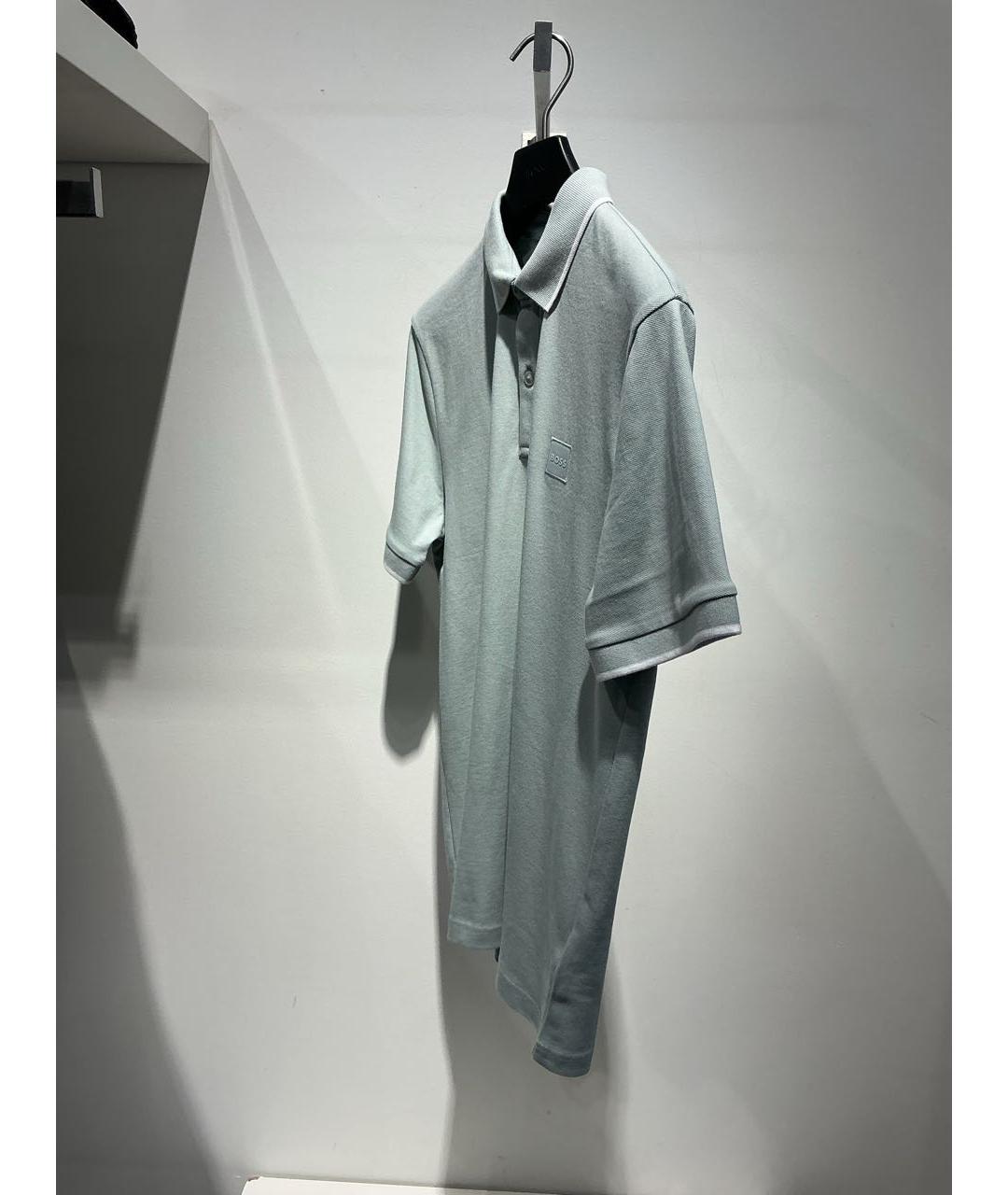 HUGO BOSS Зеленое хлопко-эластановое поло с коротким рукавом, фото 2