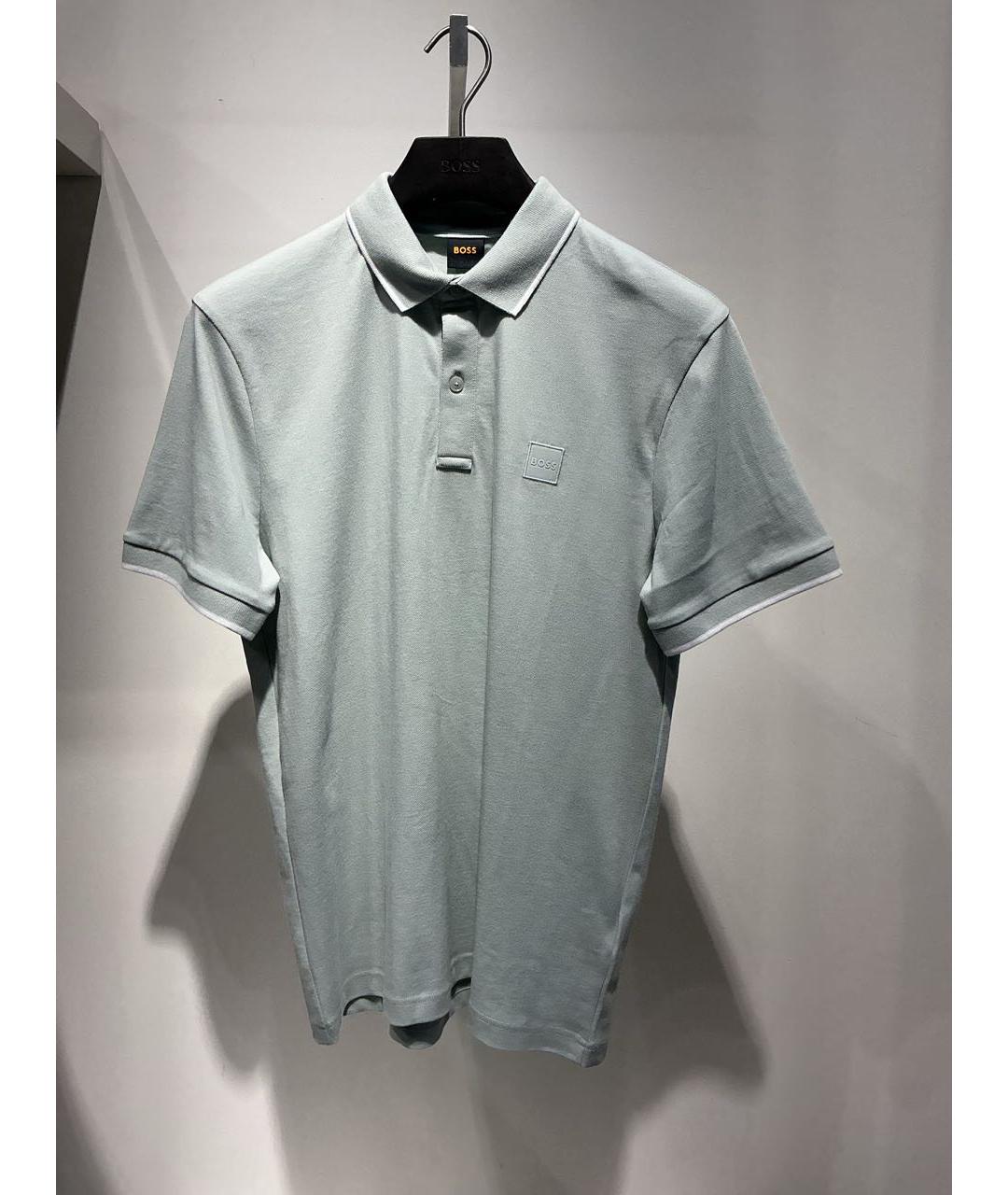 HUGO BOSS Зеленое хлопко-эластановое поло с коротким рукавом, фото 4