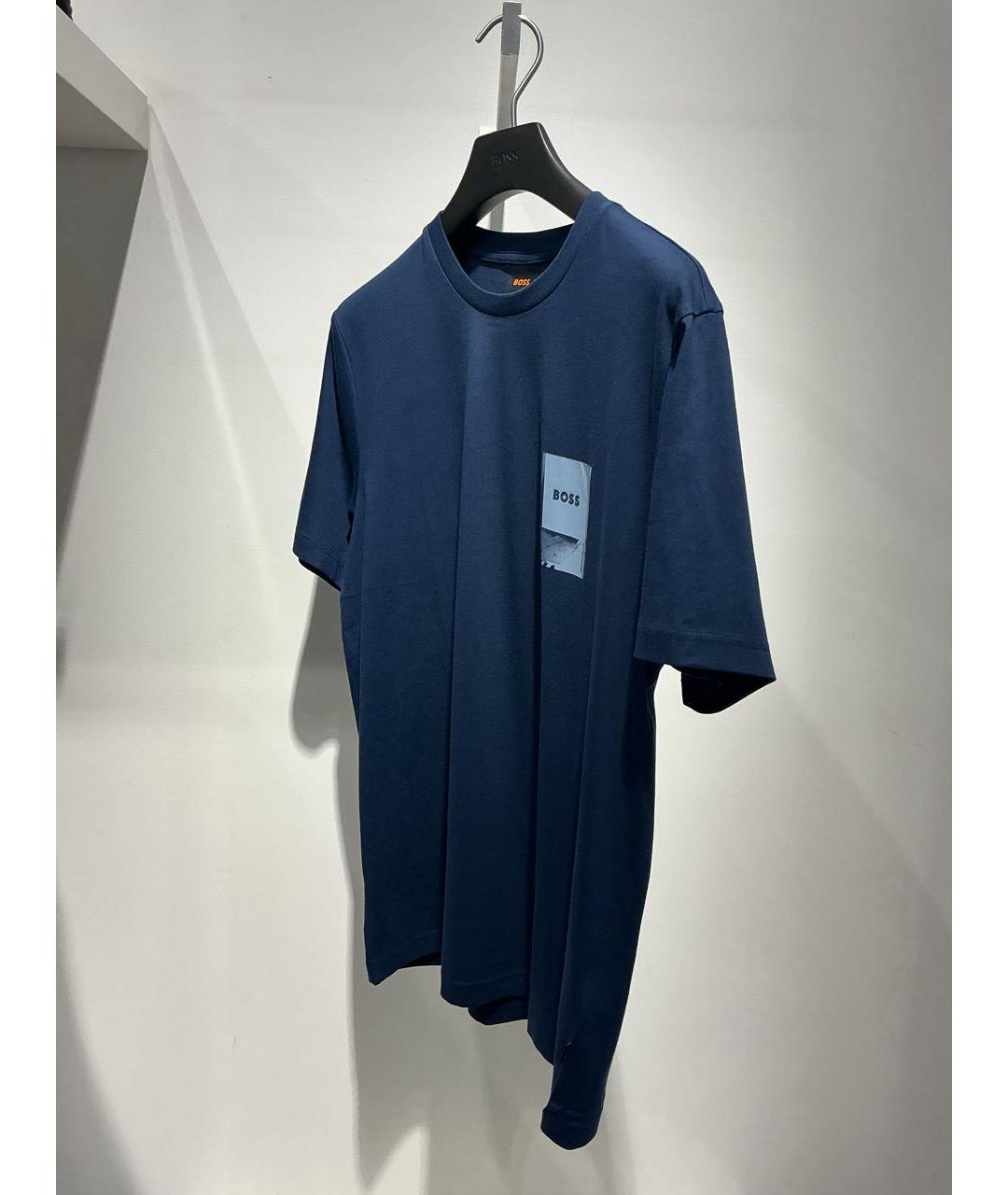 HUGO BOSS Синяя хлопковая футболка, фото 3