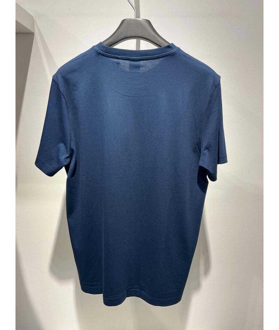HUGO BOSS Синяя хлопковая футболка, фото 4
