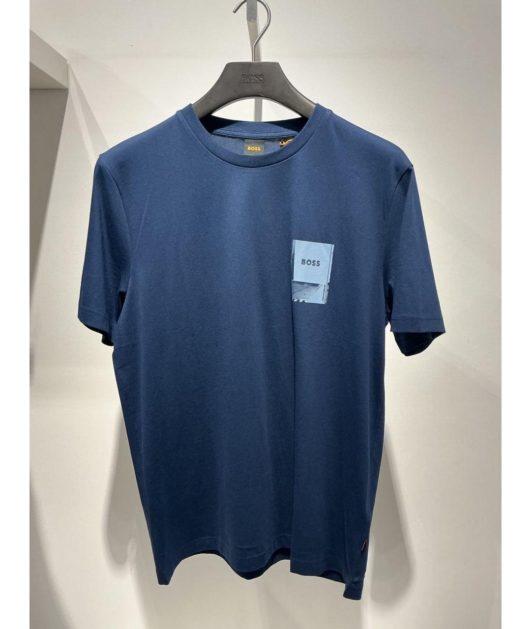 HUGO BOSS Синяя хлопковая футболка, фото 2