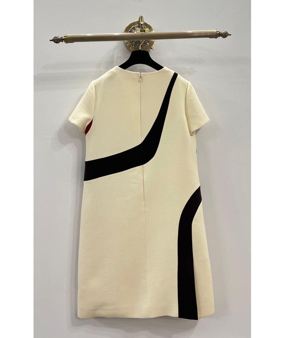 CHRISTIAN DIOR Белое шерстяное повседневное платье, фото 2