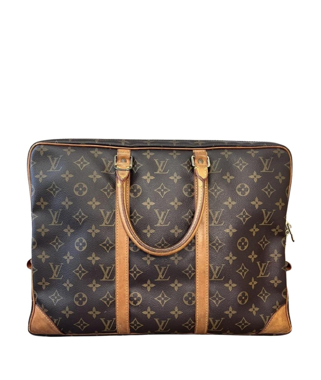 LOUIS VUITTON Коричневый портфель из канвы, фото 1