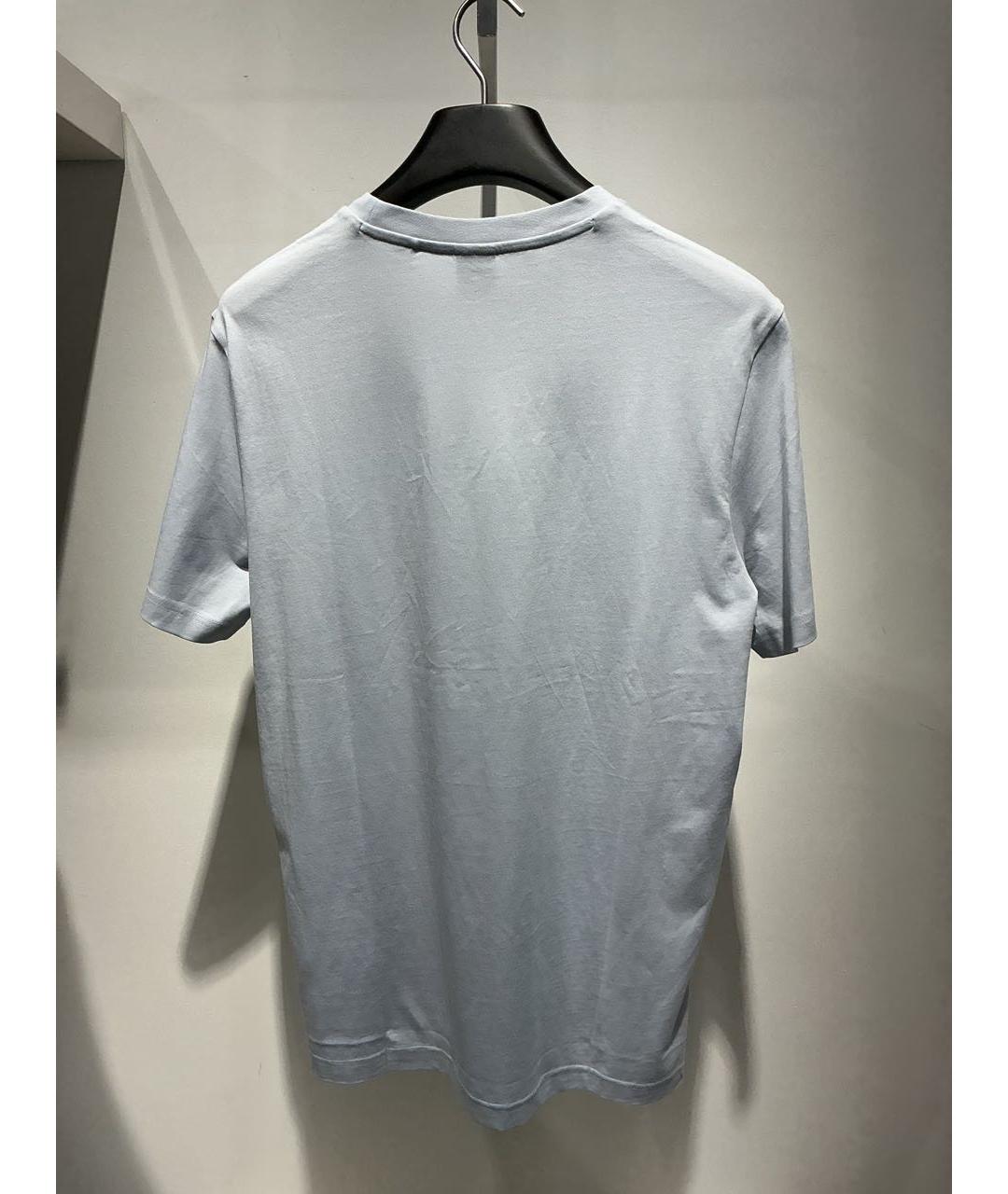 HUGO BOSS Голубая хлопковая футболка, фото 3