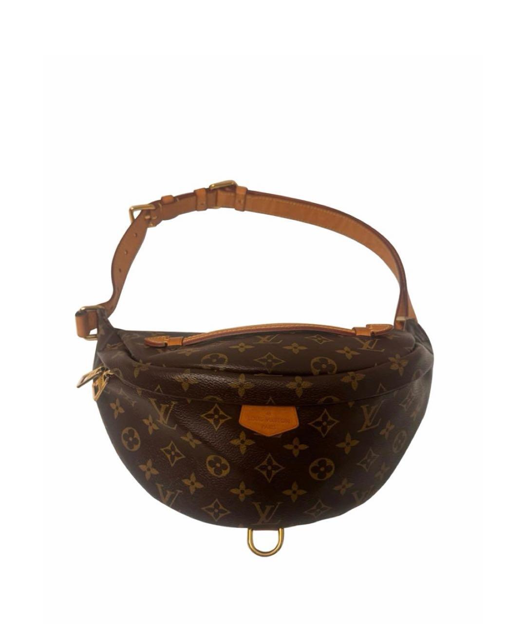 LOUIS VUITTON Коричневая канва поясная сумка, фото 1