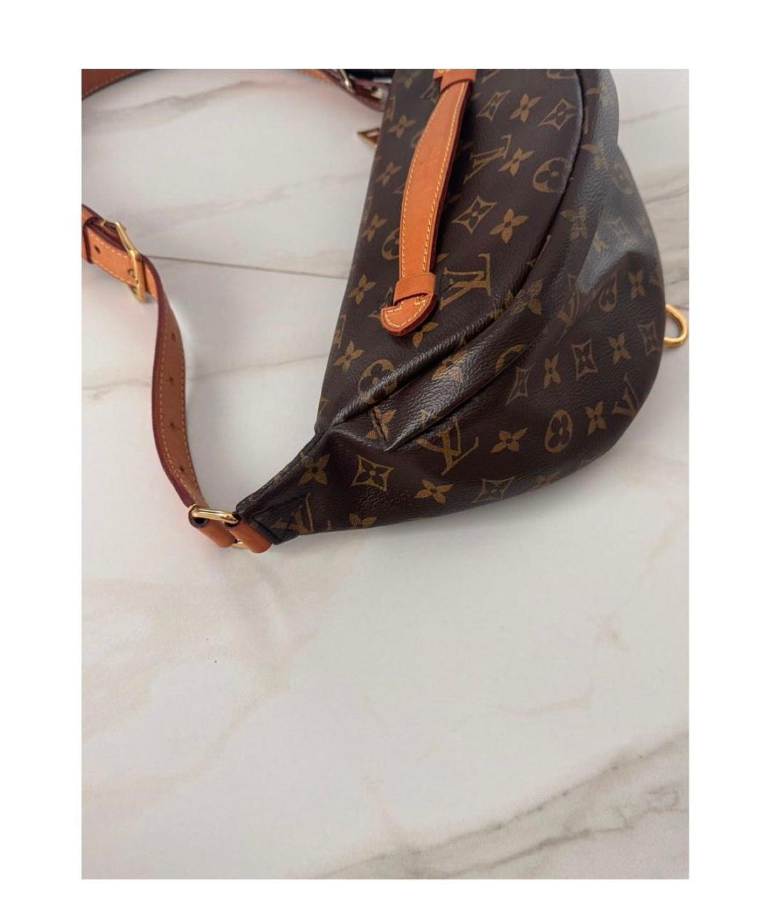 LOUIS VUITTON Коричневая канва поясная сумка, фото 2