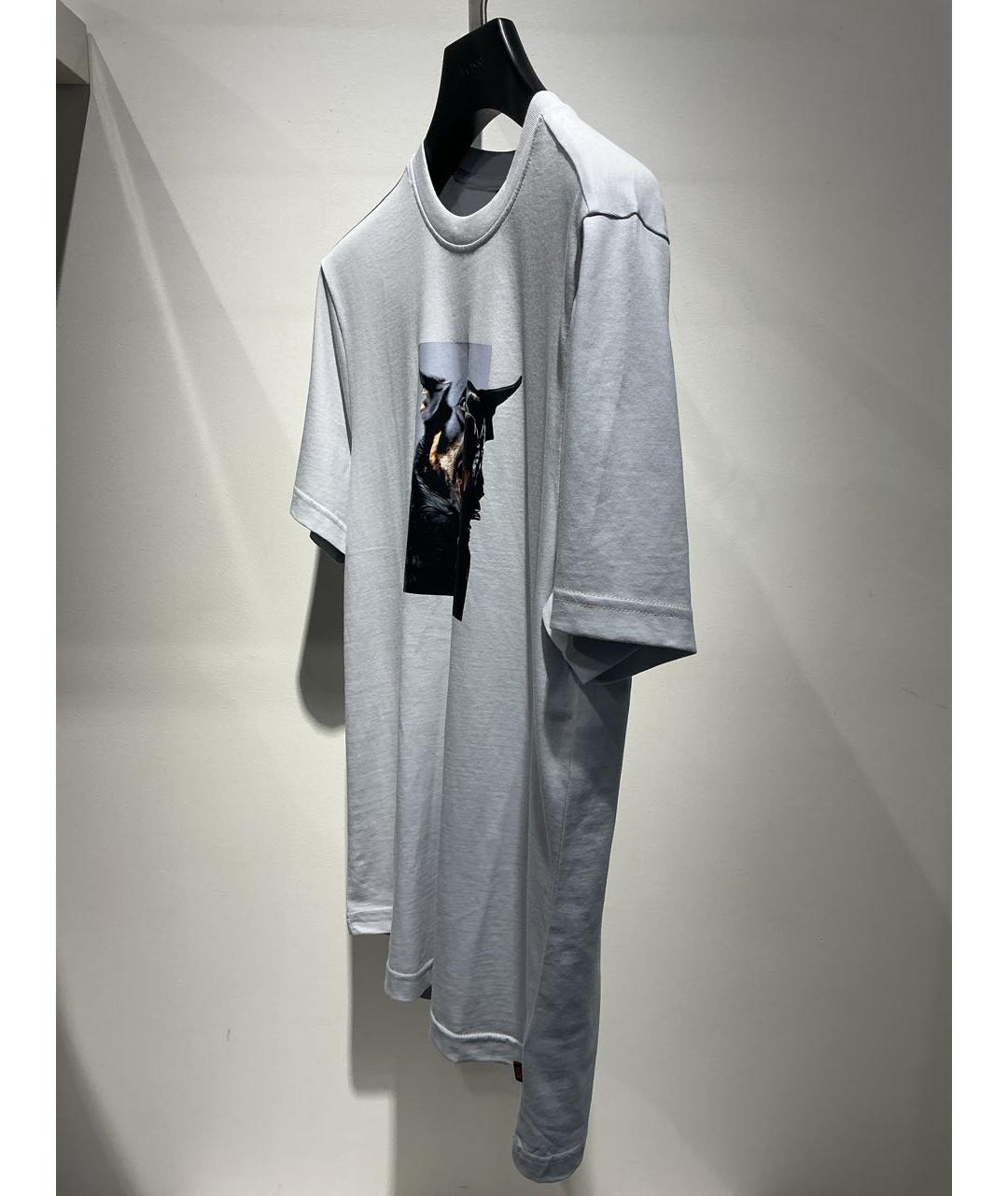 HUGO BOSS Голубая хлопковая футболка, фото 2