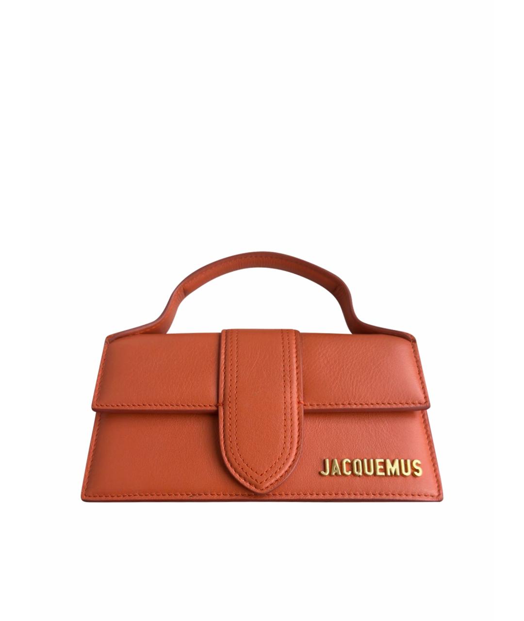 JACQUEMUS Оранжевая кожаная сумка через плечо, фото 1