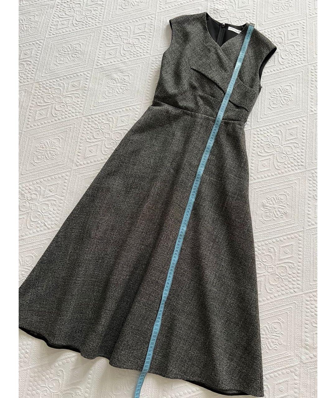 CHRISTIAN DIOR Антрацитовое шерстяное повседневное платье, фото 3