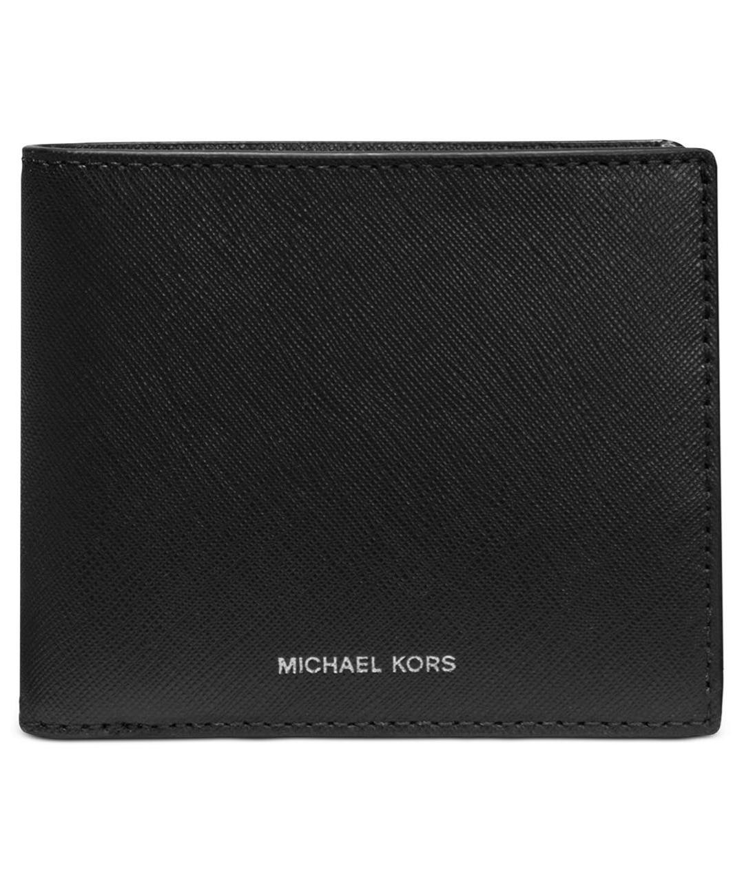 MICHAEL KORS Черный кожаный кошелек, фото 1