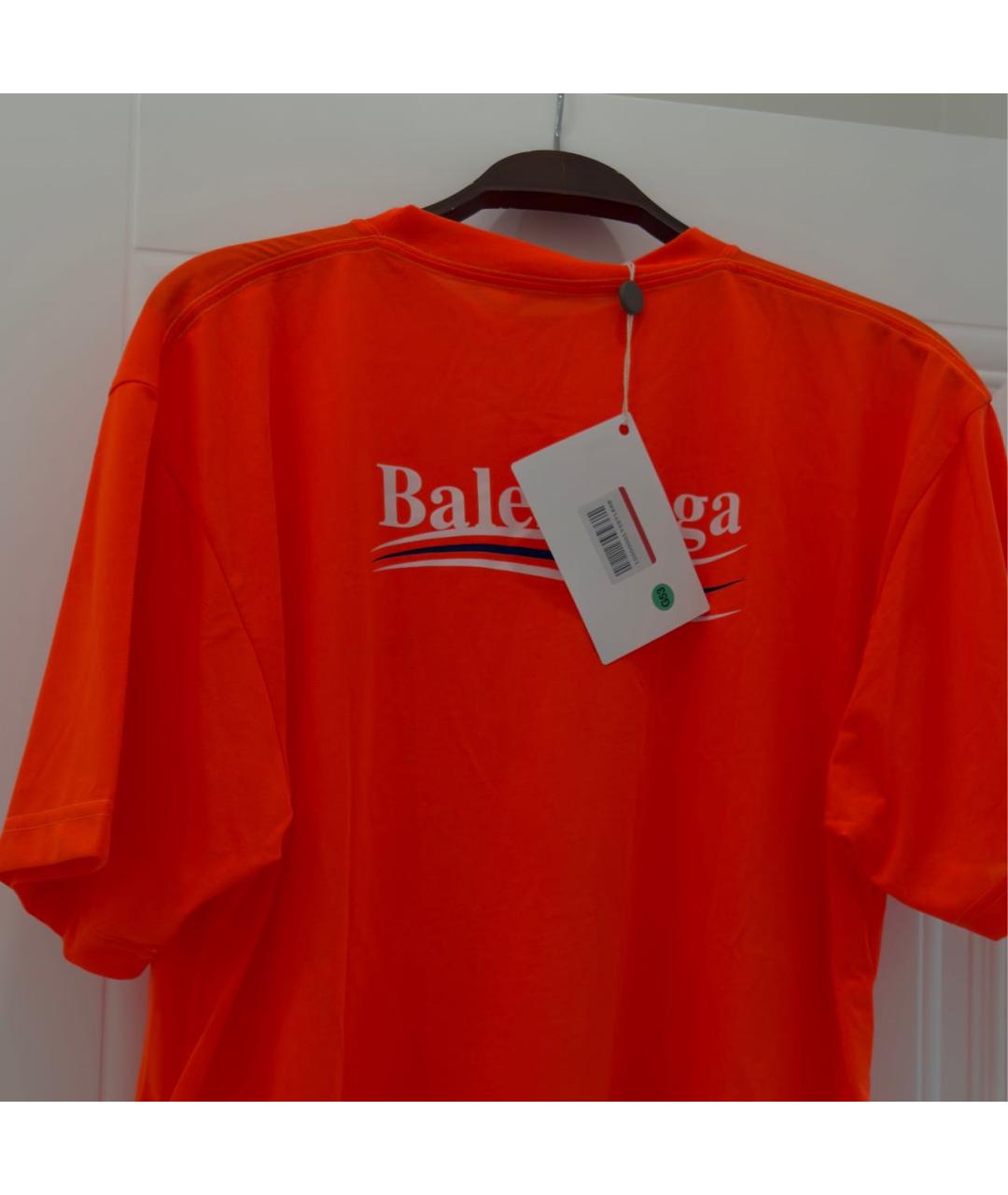 BALENCIAGA Оранжевая футболка, фото 3
