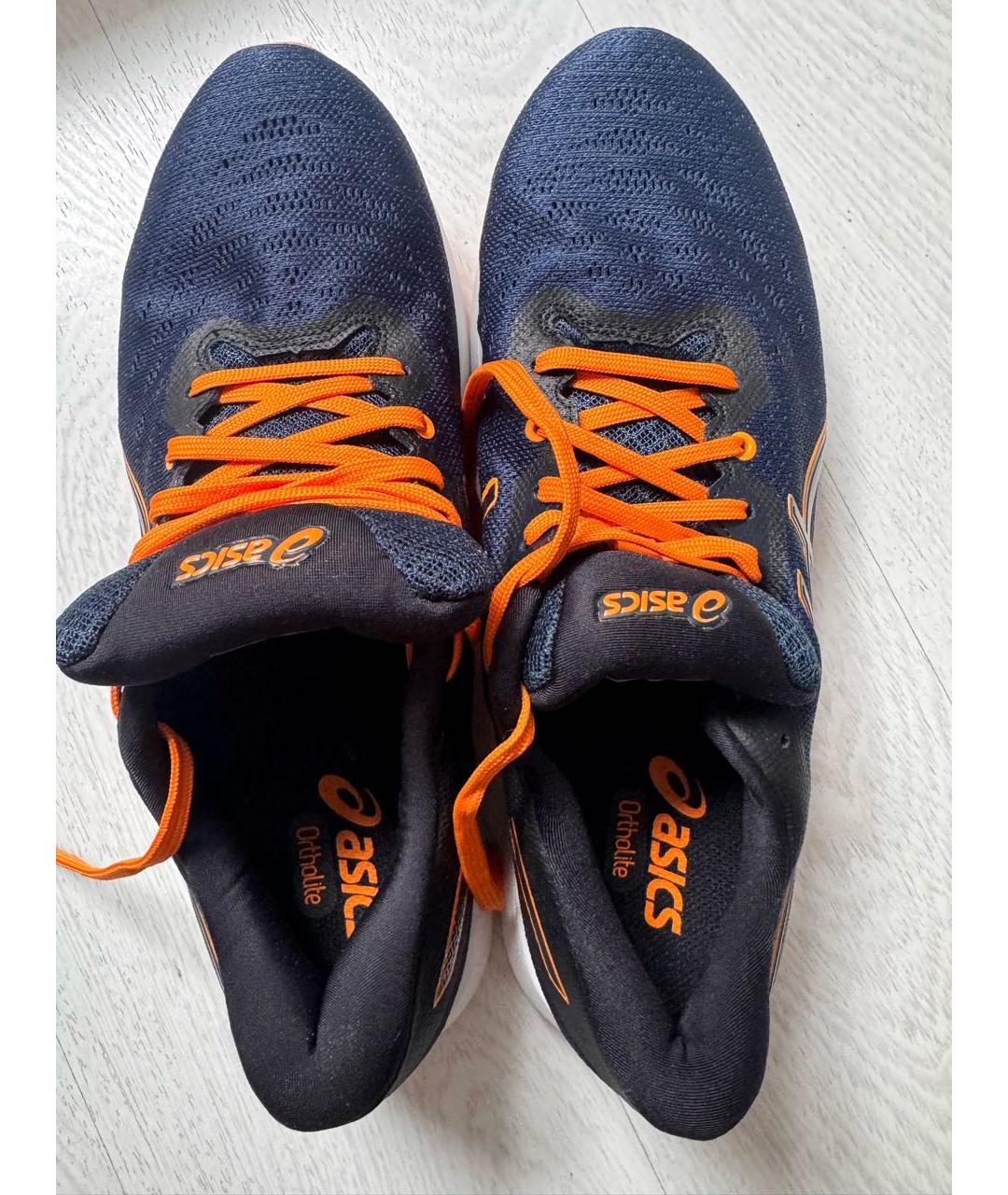 ASICS Темно-синие текстильные низкие кроссовки / кеды, фото 3