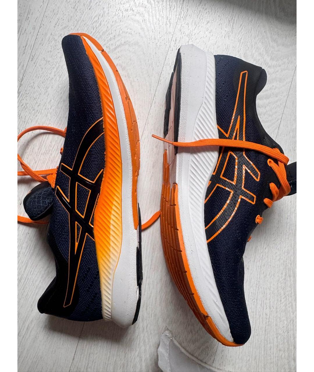 ASICS Темно-синие текстильные низкие кроссовки / кеды, фото 5