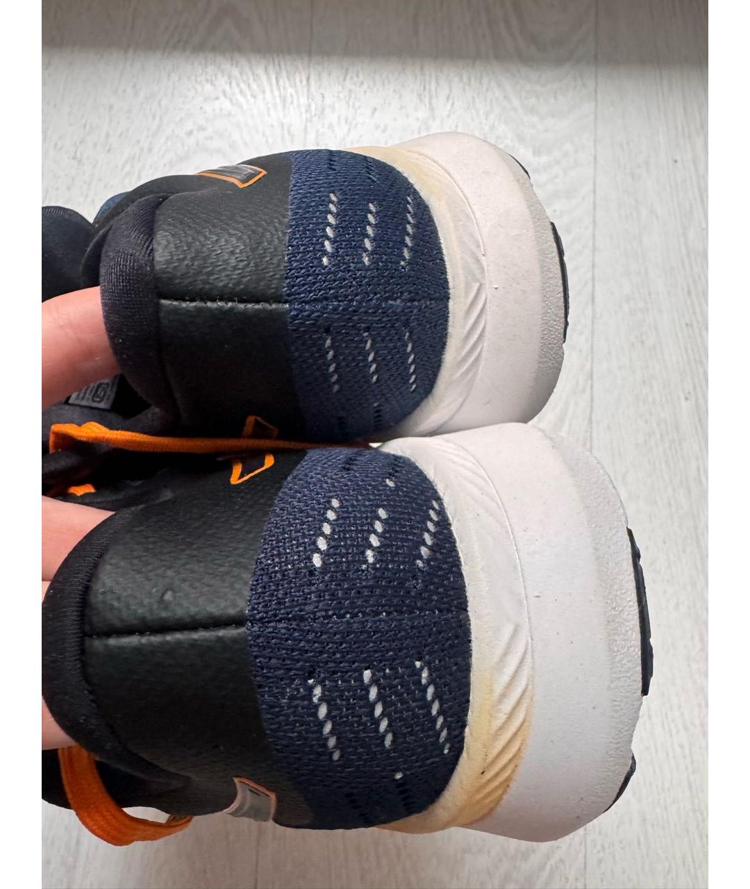 ASICS Темно-синие текстильные низкие кроссовки / кеды, фото 4