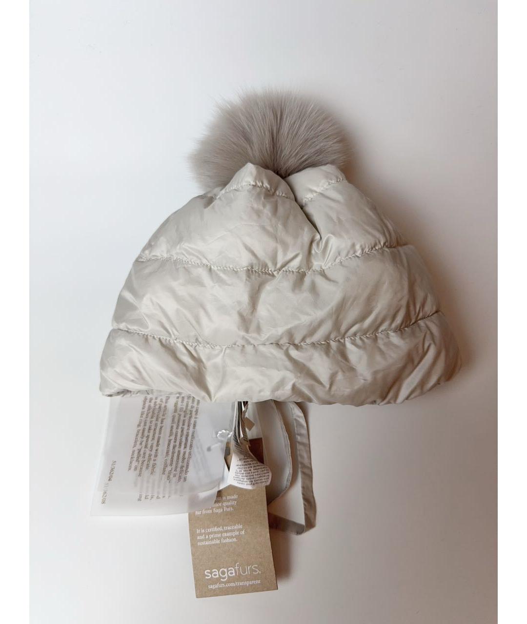 MAX MARA THE CUBE Бежевая синтетическая шапка, фото 2