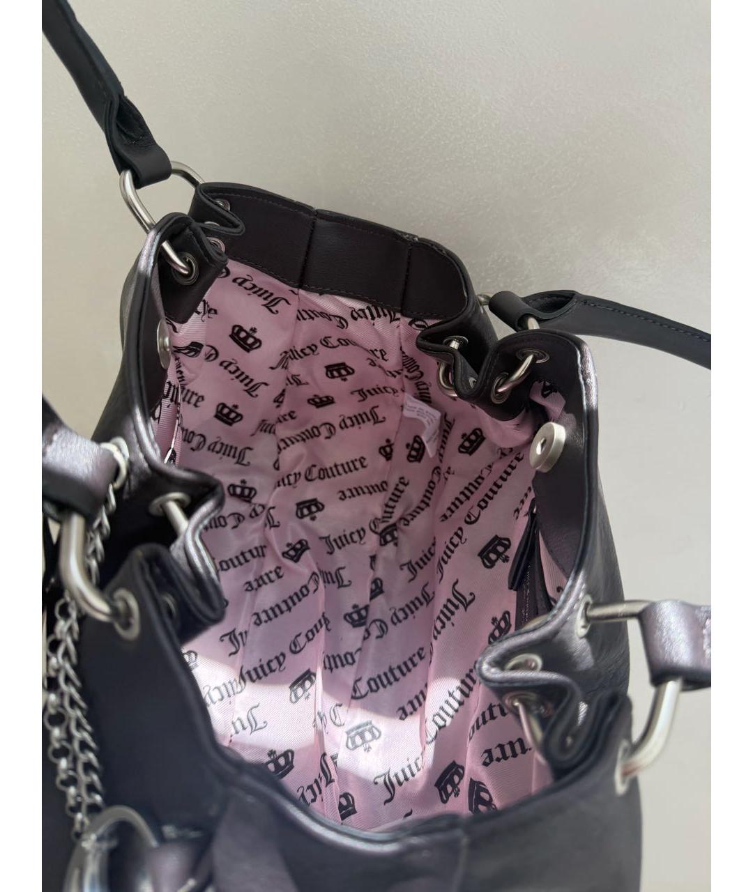 JUICY COUTURE Коричневая сумка с короткими ручками из искусственной кожи, фото 6