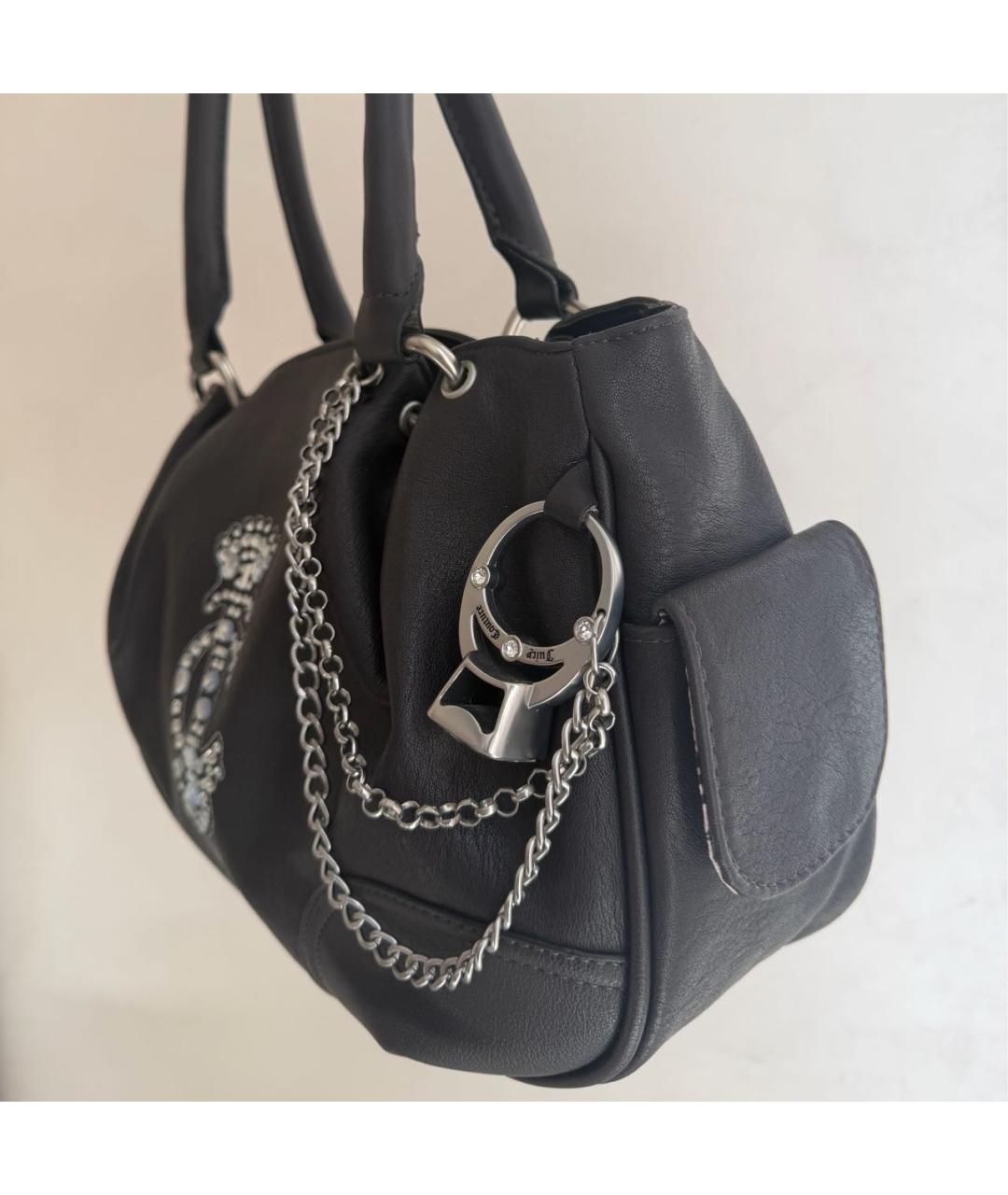 JUICY COUTURE Коричневая сумка с короткими ручками из искусственной кожи, фото 2
