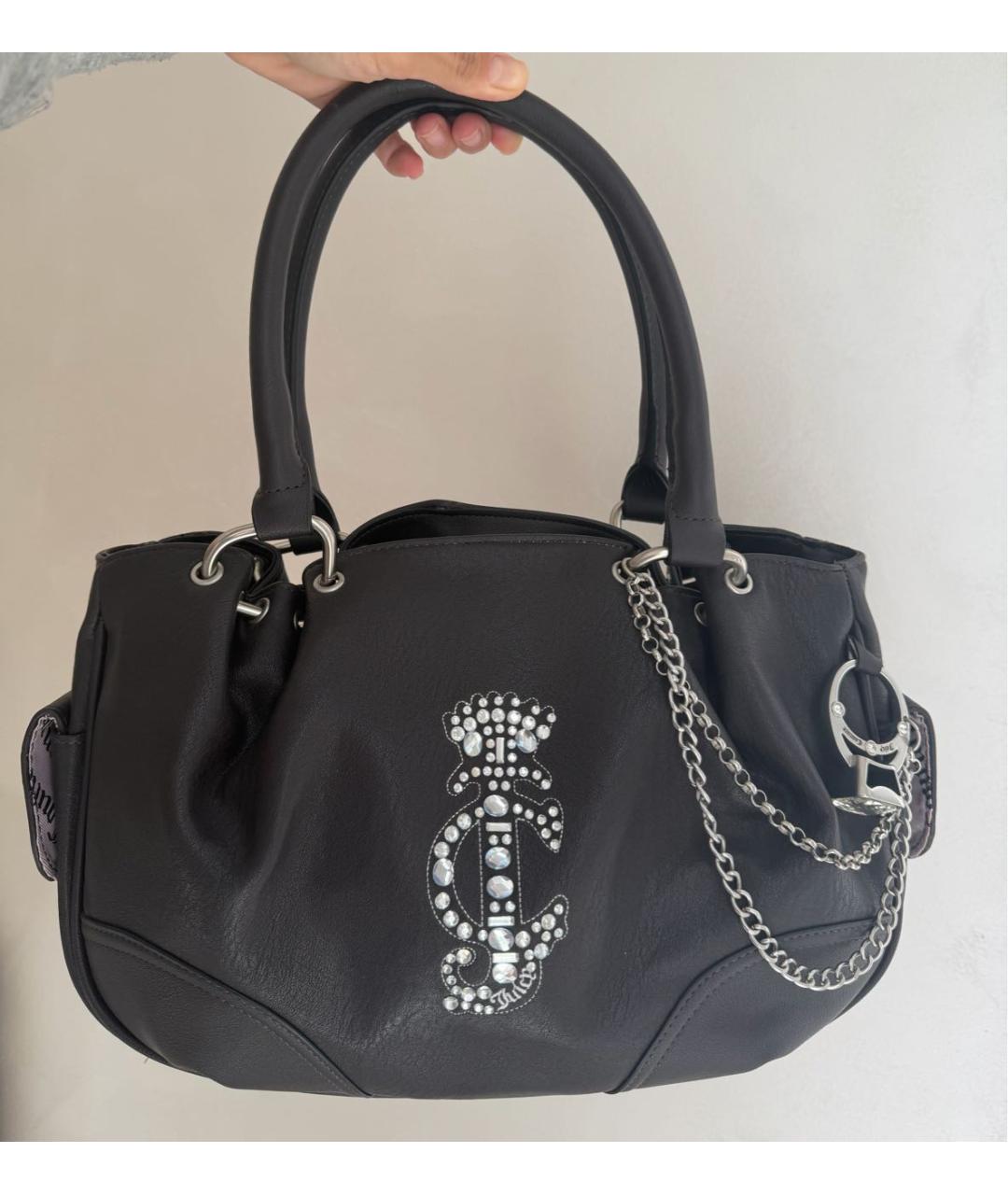 JUICY COUTURE Коричневая сумка с короткими ручками из искусственной кожи, фото 9