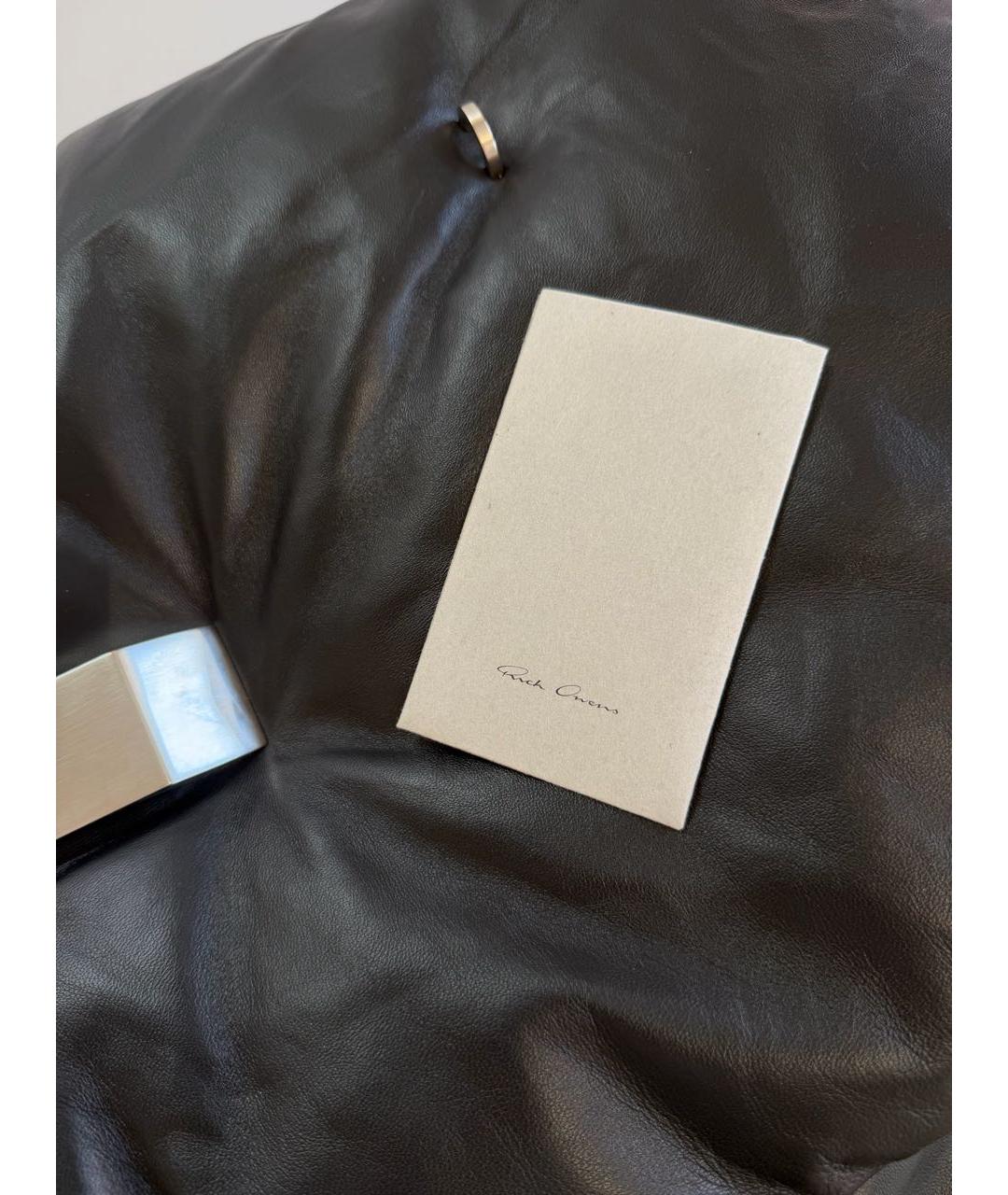 RICK OWENS Черная кожаная сумка через плечо, фото 4