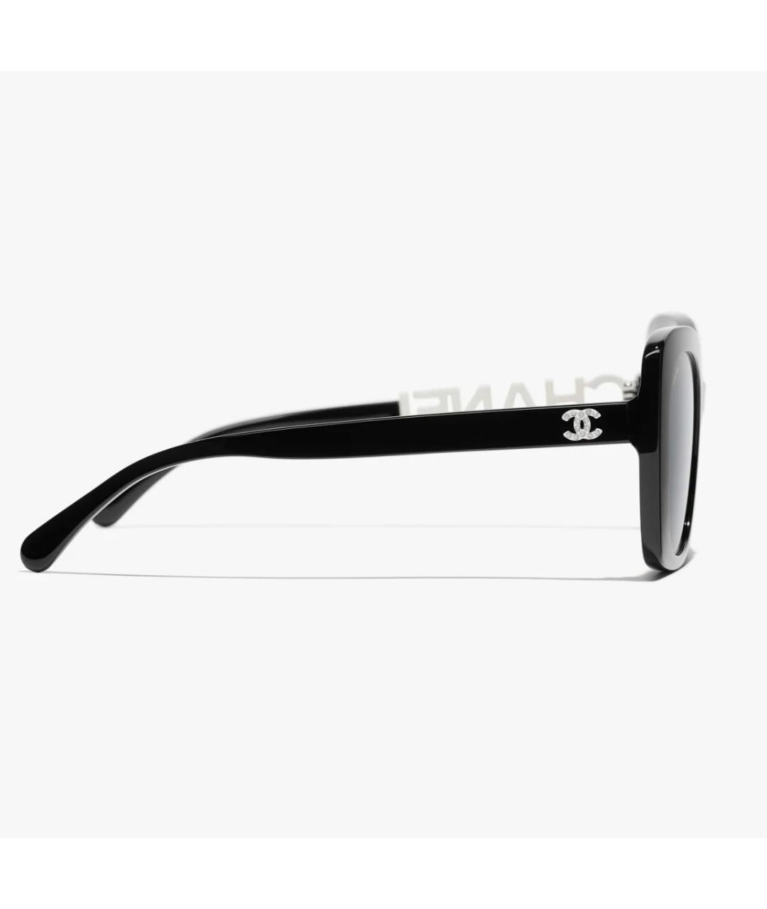 CHANEL Черные пластиковые солнцезащитные очки, фото 3