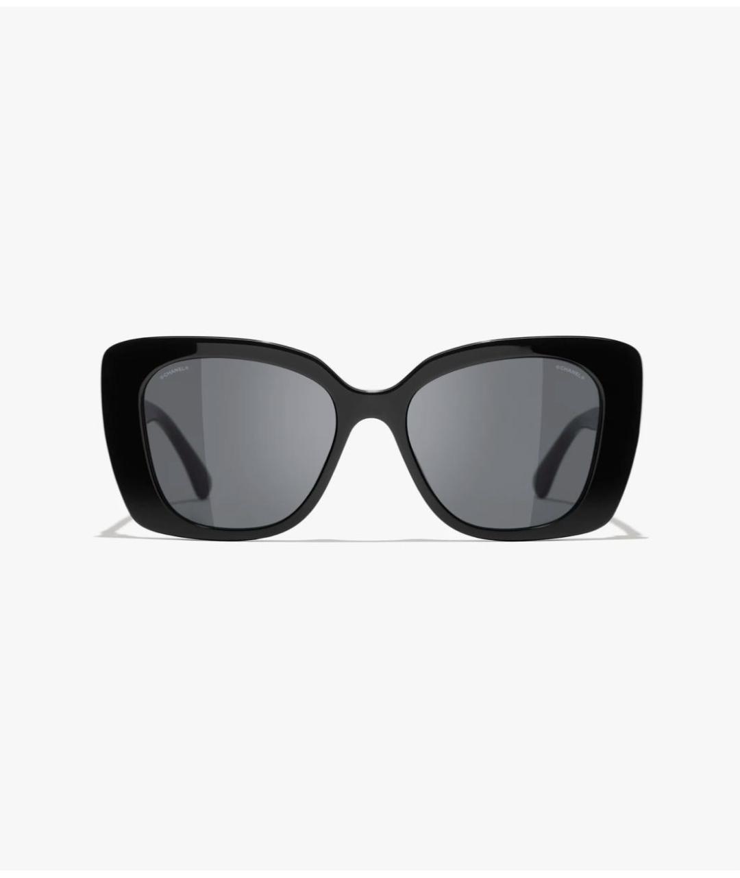 CHANEL Черные пластиковые солнцезащитные очки, фото 4