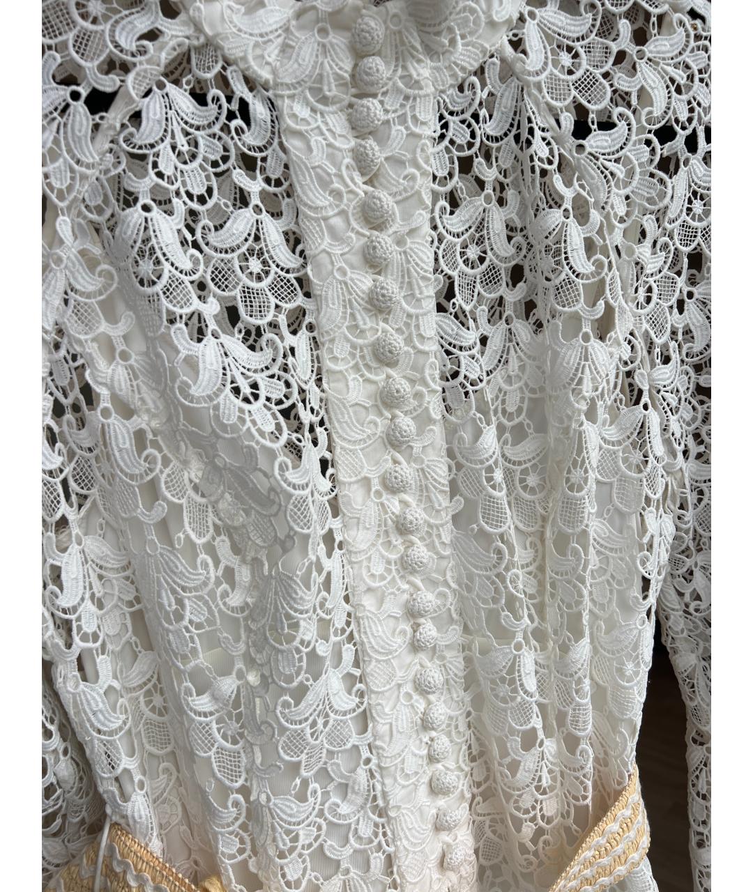 ZIMMERMANN Белое полиэстеровое коктейльное платье, фото 4