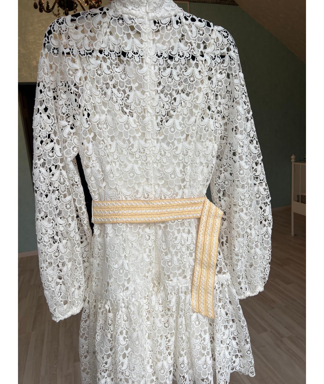 ZIMMERMANN Белое полиэстеровое коктейльное платье, фото 2