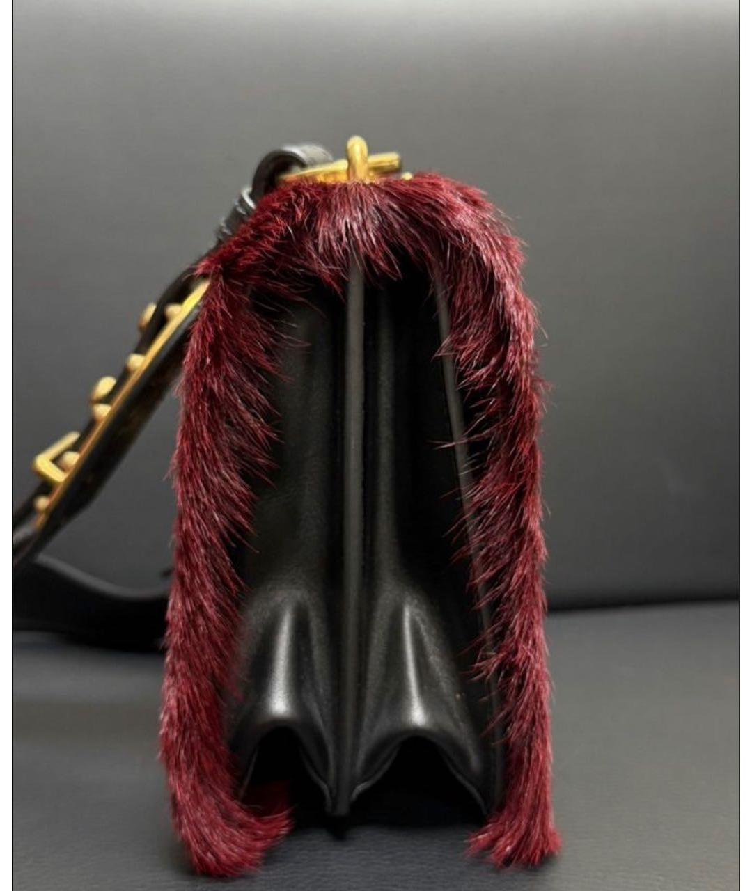 PRADA Бордовая кожаная сумка через плечо, фото 6