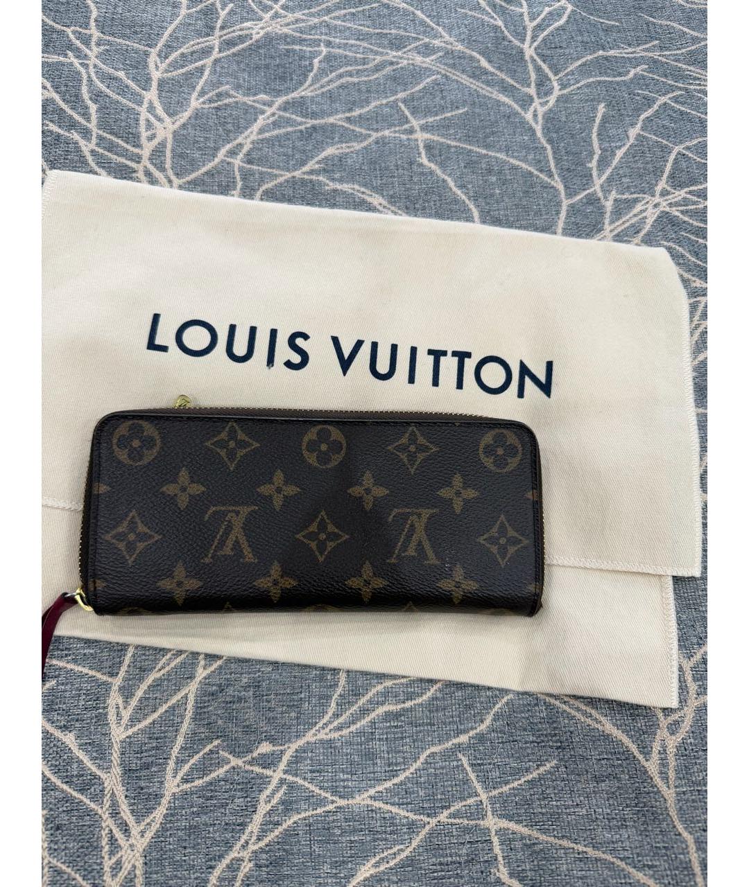 LOUIS VUITTON Коричневый кошелек, фото 9