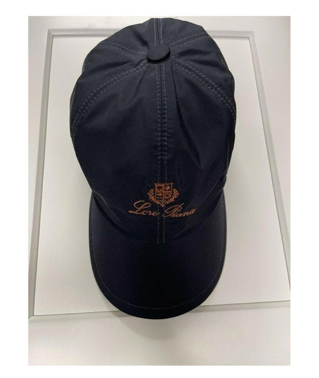 LORO PIANA Темно-синяя кепка, фото 2