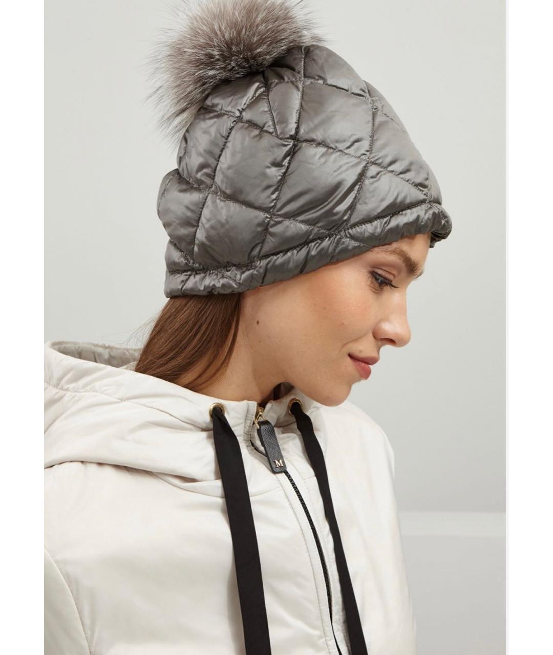 MAX MARA Серая шапка, фото 6