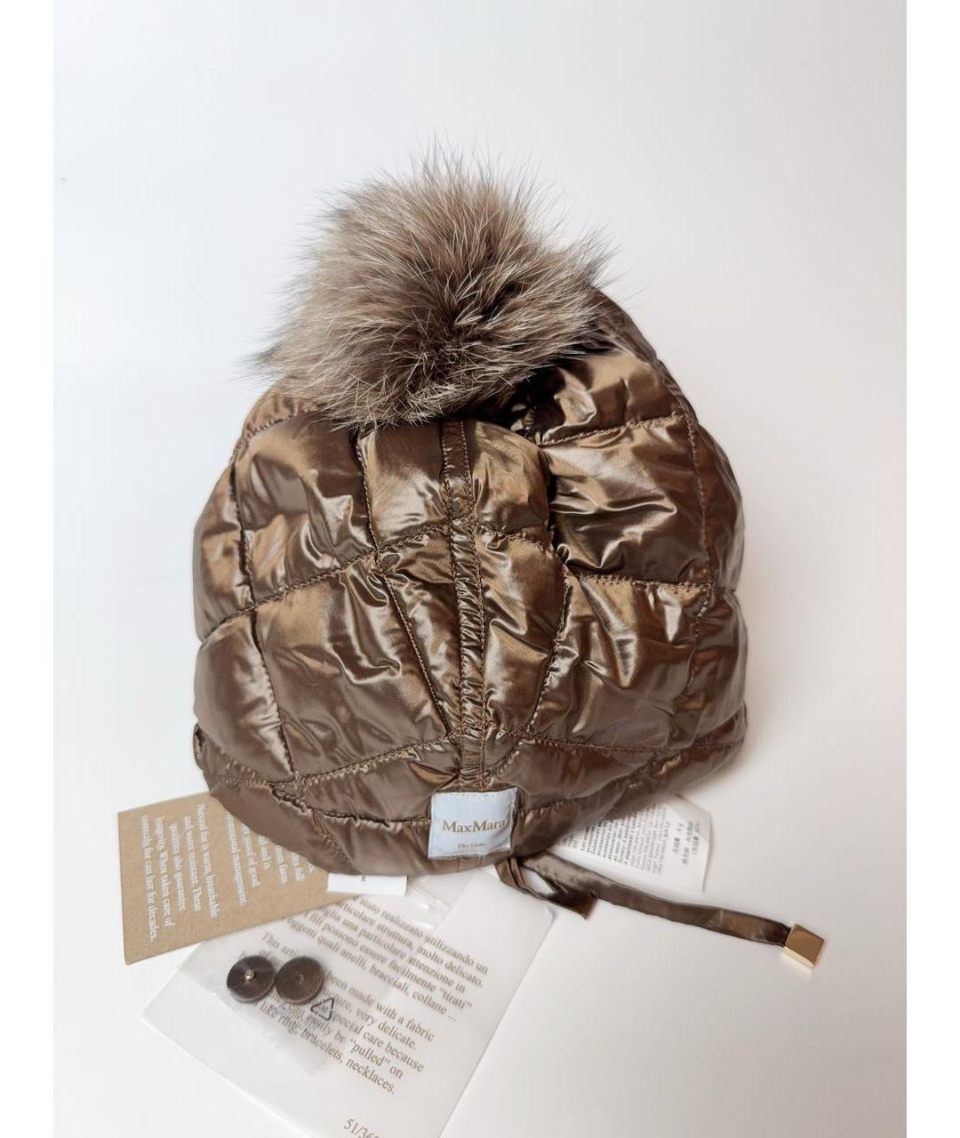 MAX MARA Коричневая шапка, фото 2