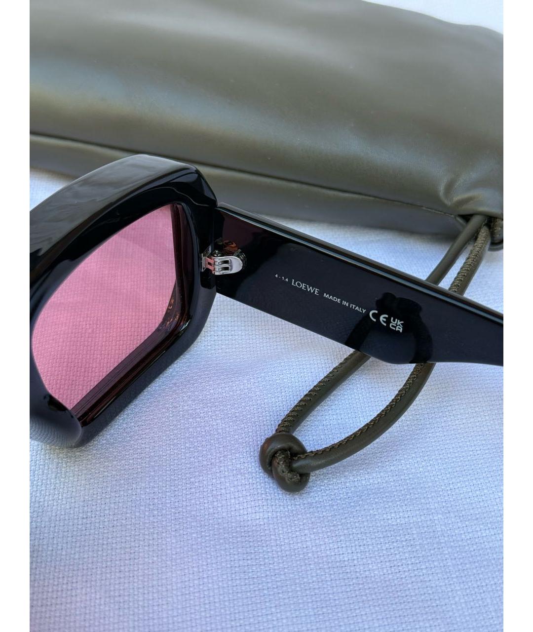 LOEWE Черные пластиковые солнцезащитные очки, фото 6