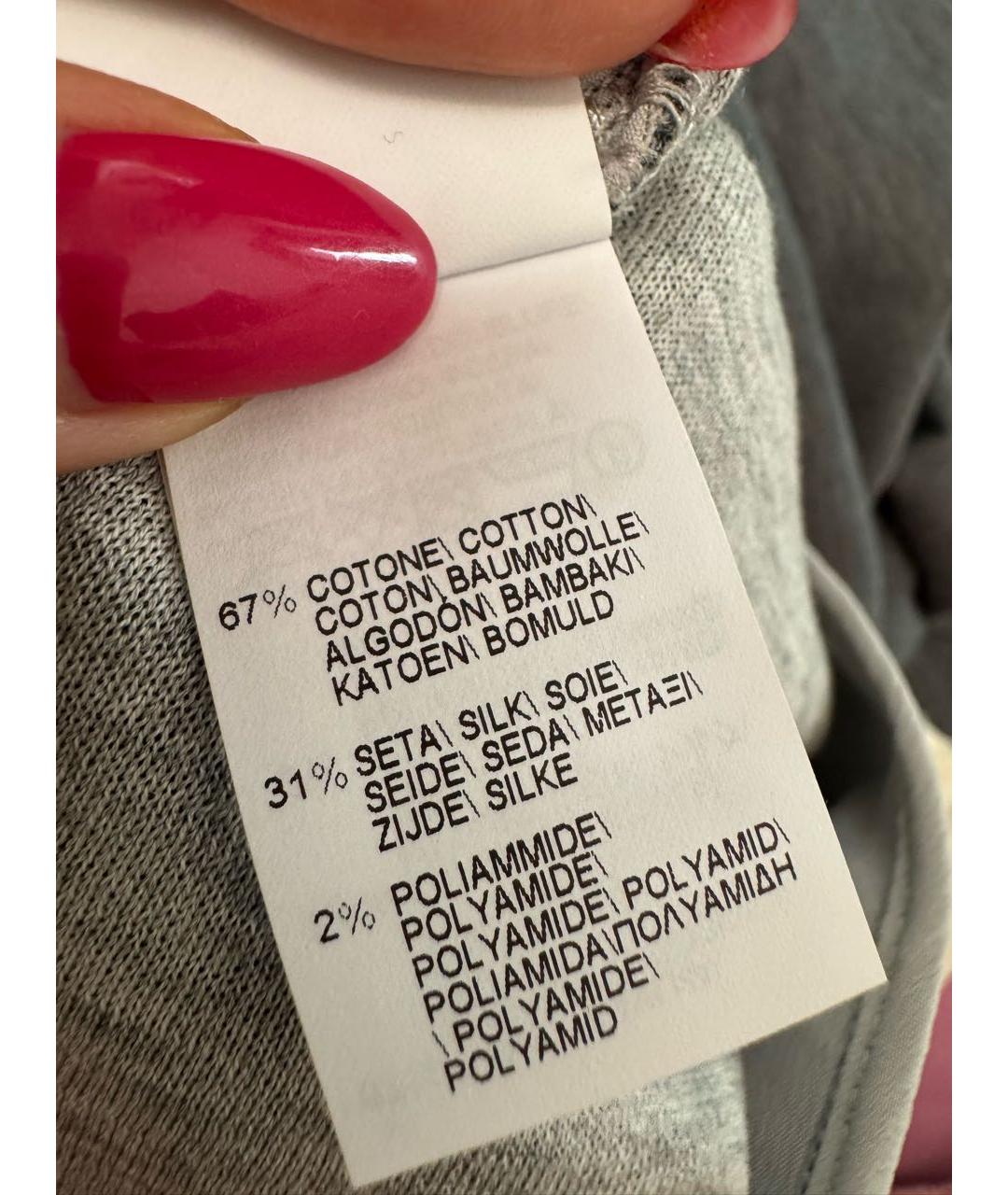BRUNELLO CUCINELLI Антрацитовые шелковые брюки широкие, фото 2