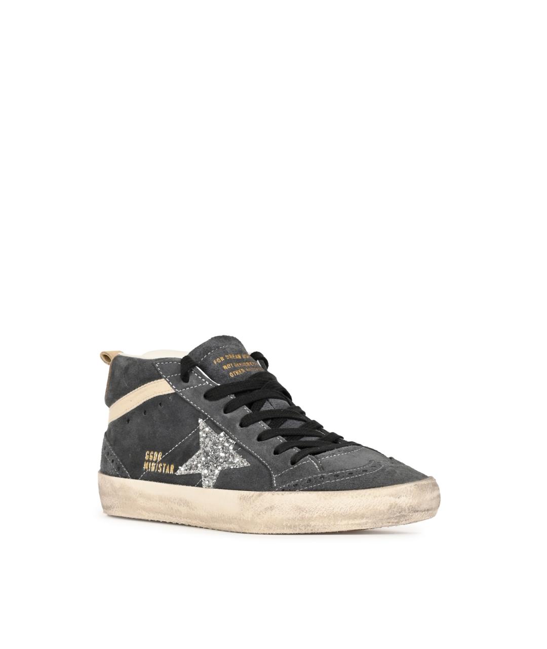 GOLDEN GOOSE Синие кожаные кеды, фото 3