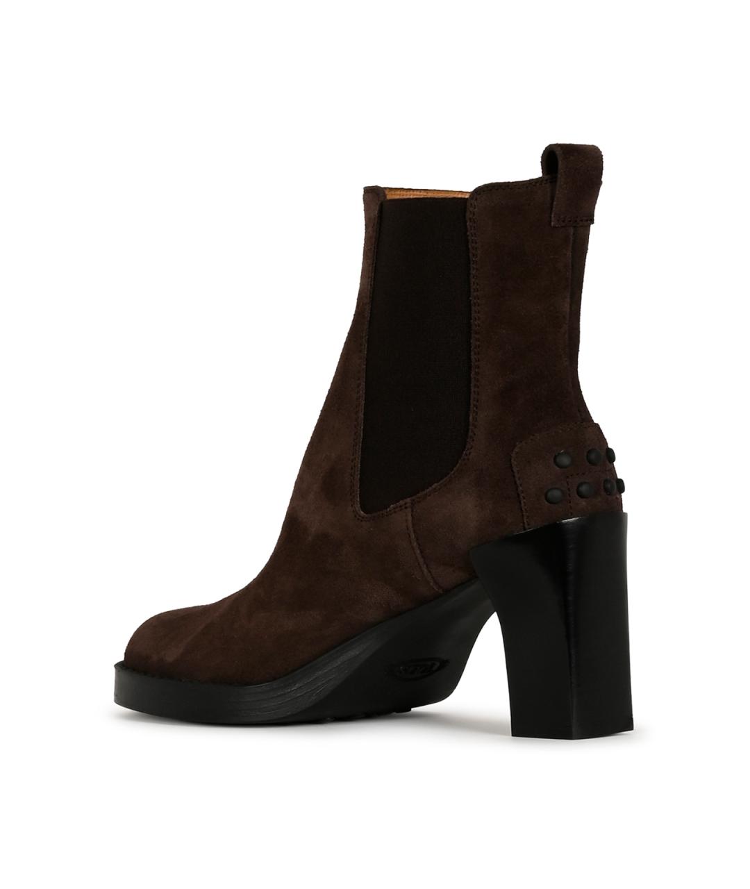TOD'S Коричневые замшевые ботильоны, фото 6