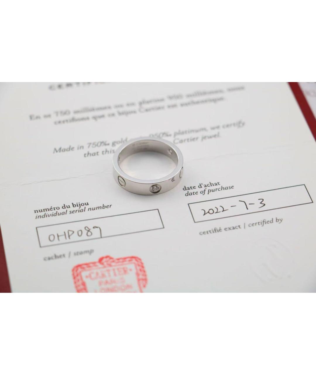 CARTIER Серебряное кольцо из белого золота, фото 6