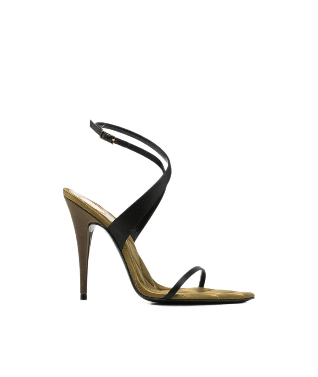SAINT LAURENT Мульти текстильные босоножки, фото 5
