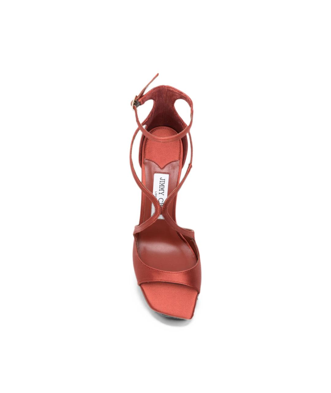 JIMMY CHOO Красные кожаные босоножки, фото 2