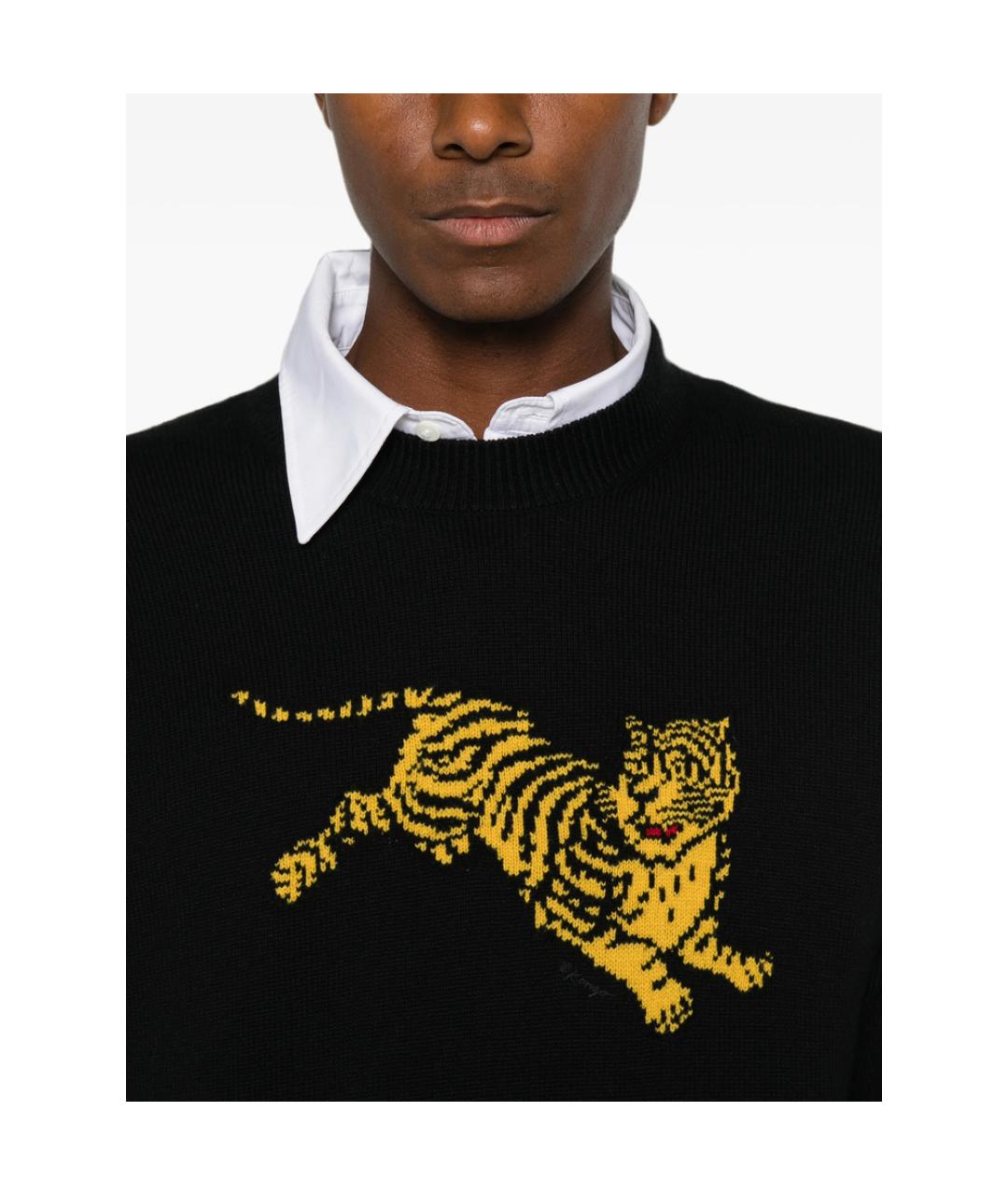 KENZO Черный хлопковый джемпер / свитер, фото 3