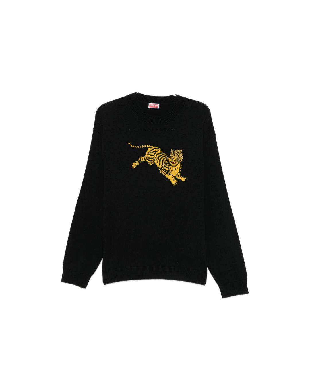 KENZO Черный хлопковый джемпер / свитер, фото 1