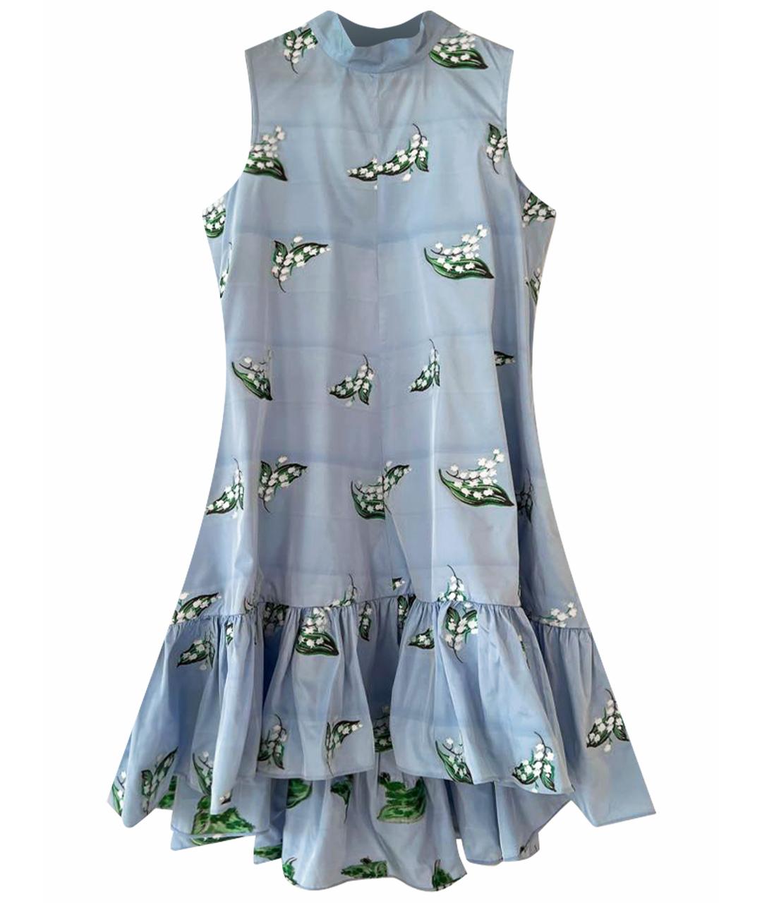 RED VALENTINO Голубое хлопковое повседневное платье, фото 1