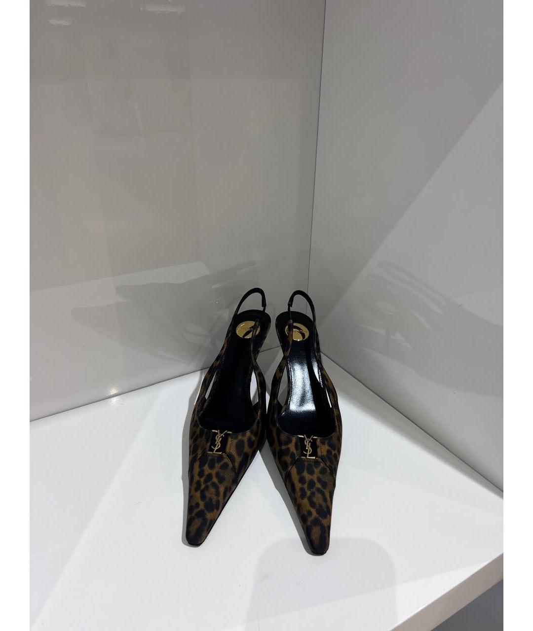 SAINT LAURENT Мульти текстильные туфли, фото 3