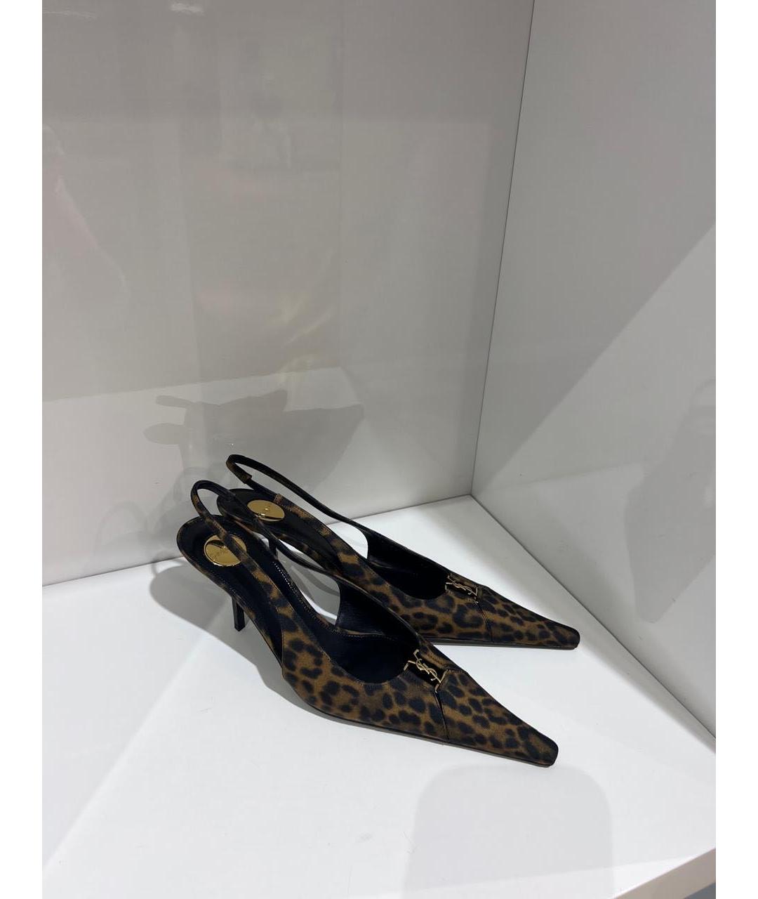 SAINT LAURENT Мульти текстильные туфли, фото 2