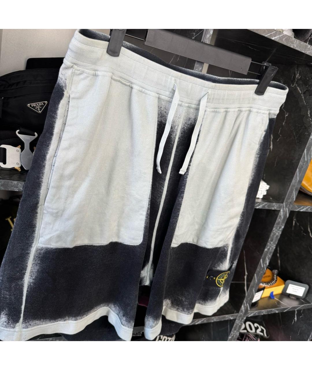 STONE ISLAND Белые хлопковые шорты, фото 3