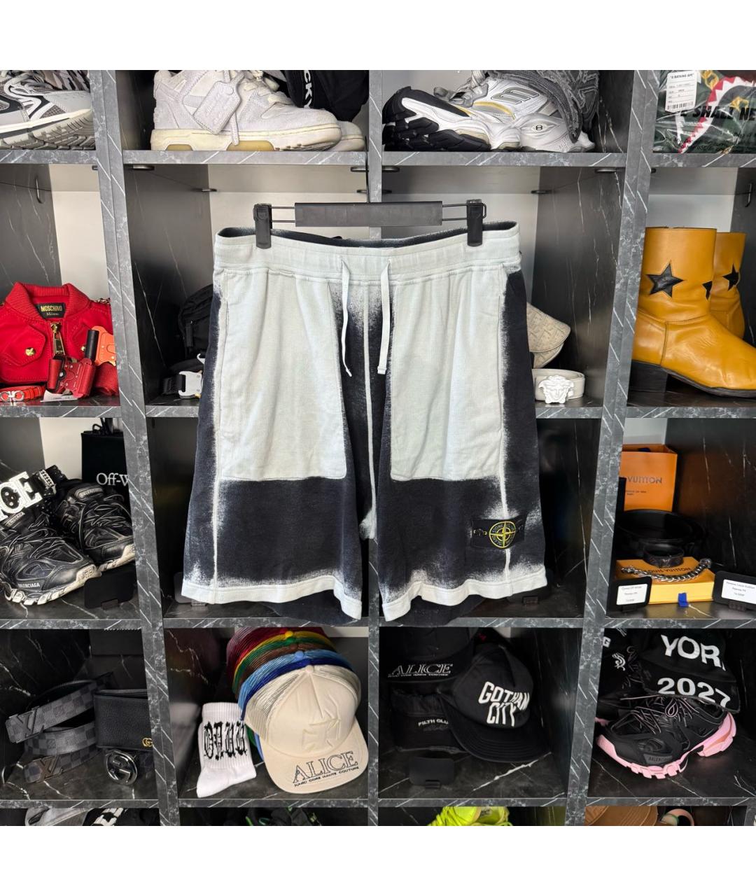 STONE ISLAND Белые хлопковые шорты, фото 6
