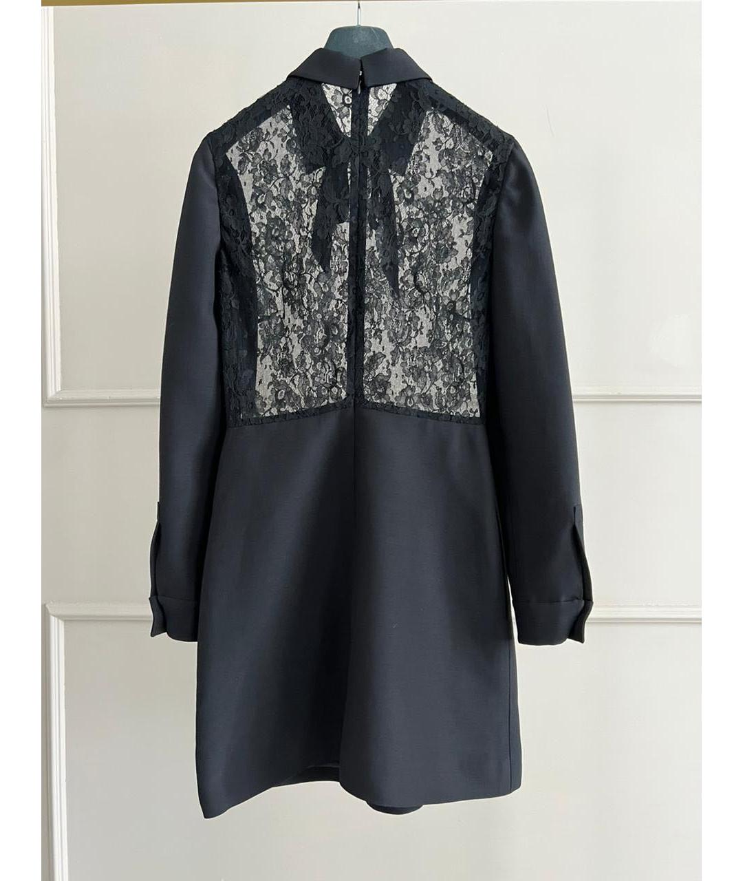 VALENTINO Черное шерстяное коктейльное платье, фото 2